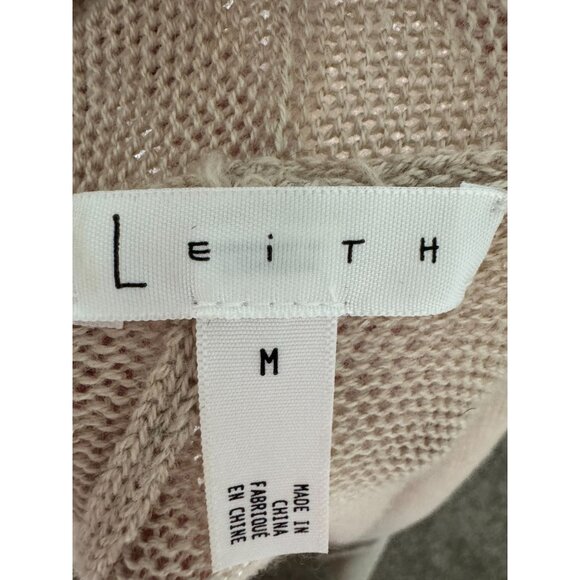 Leith Womens M Open Front Draped Cardigan Tan EUC - Picture 2 of 11